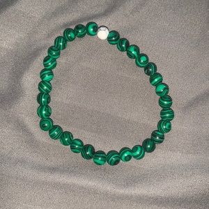 Green and white marble bracelet